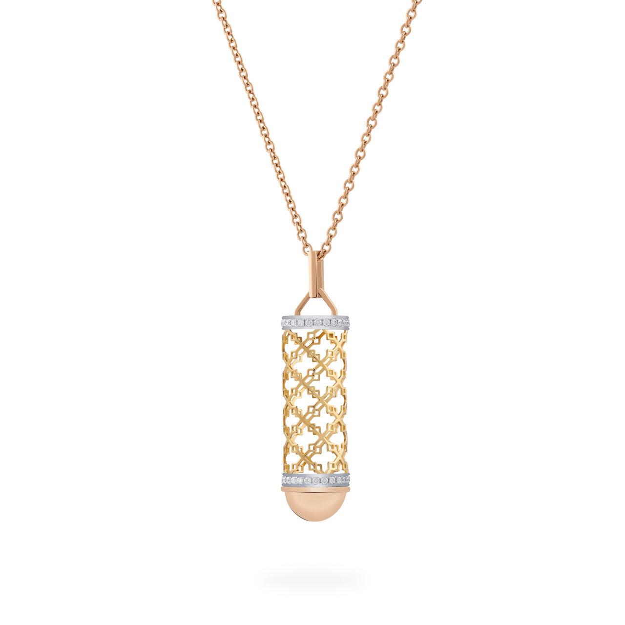 bijoux birks dare to dream yellow rose and white gold message pendant image number 3