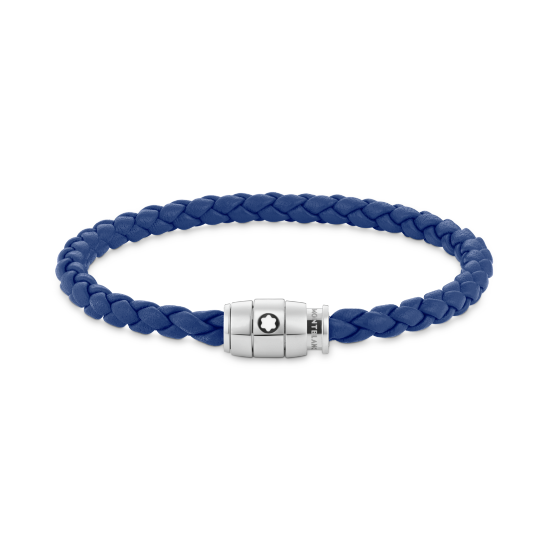 Wrap Me Blue Leather and Stainless Steel Bracelet