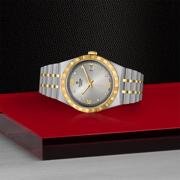 TUDOR Royal Automatic 38 mm Yellow Gold, Stainless Steel and Diamond