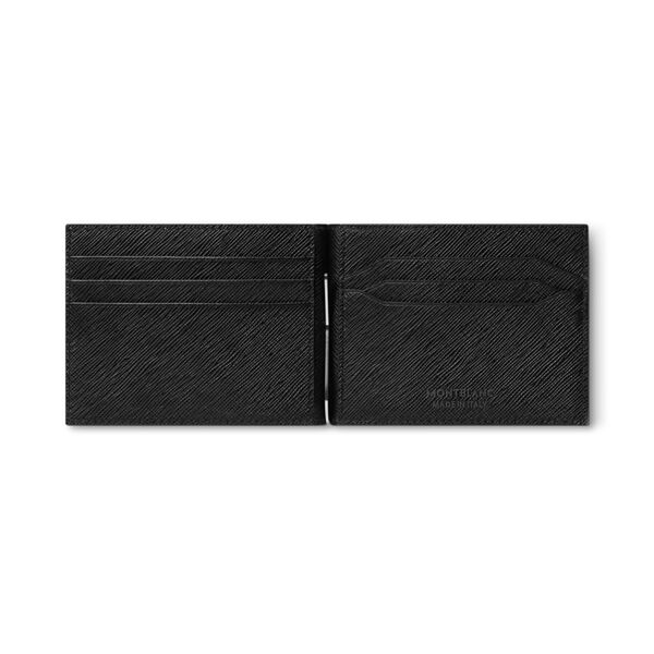 Sartorial Black 6 Card Wallet with Money Clip