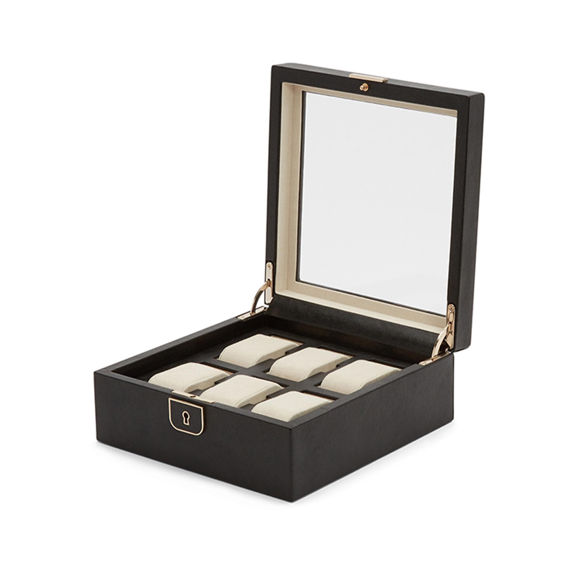 Palermo Black Watch Box 6 Piece Wolf 1834 Luxury Accessories