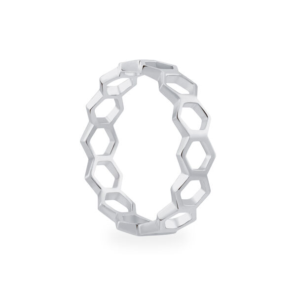 Silver Stackable Bee Chic Ring