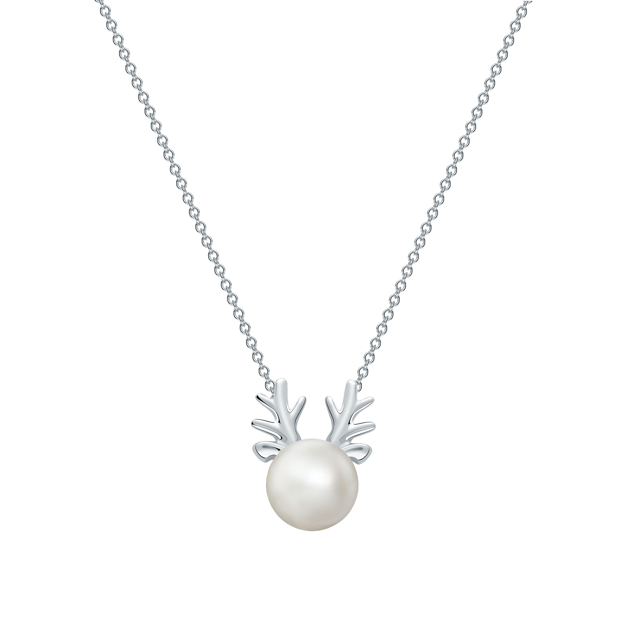 Freshwater Pearl and Silver Reindeer 