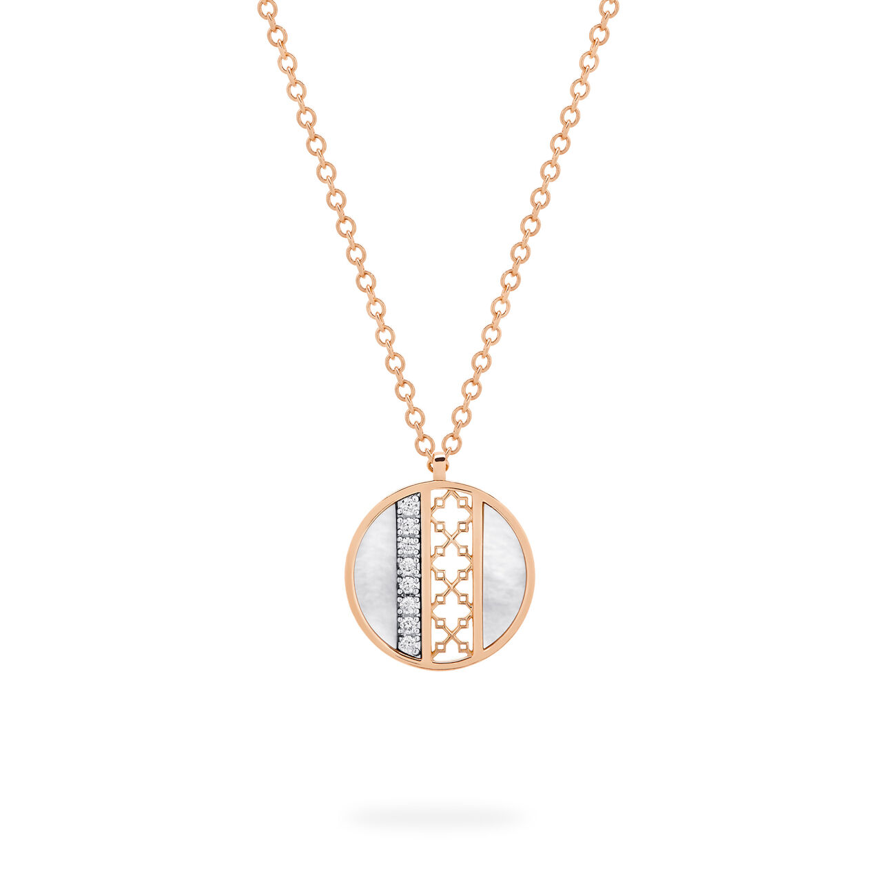 Birks Dare to Dream Mother-of-Pearl and Diamond Circle Pendant image number 0