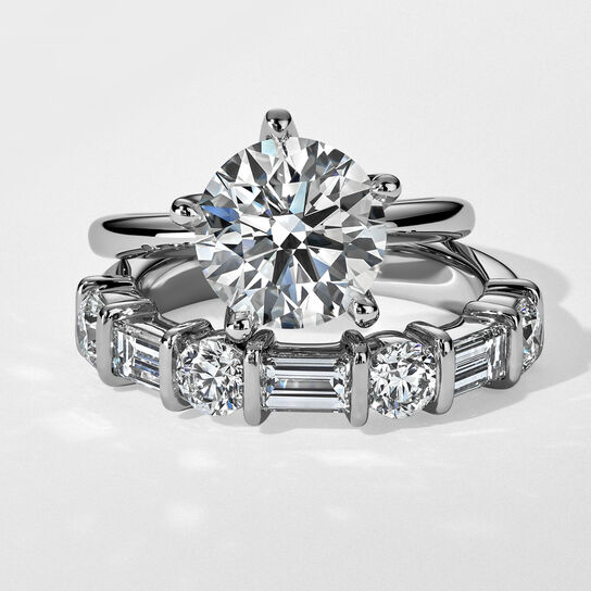 North Star Round Solitaire Diamond Engagement Ring  image number 2