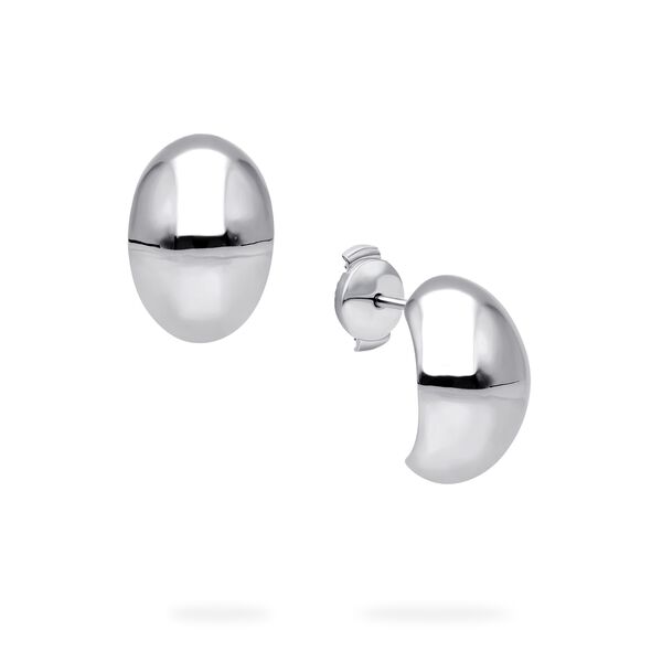 Boucles d'oreilles bomb&eacute;es en argent
