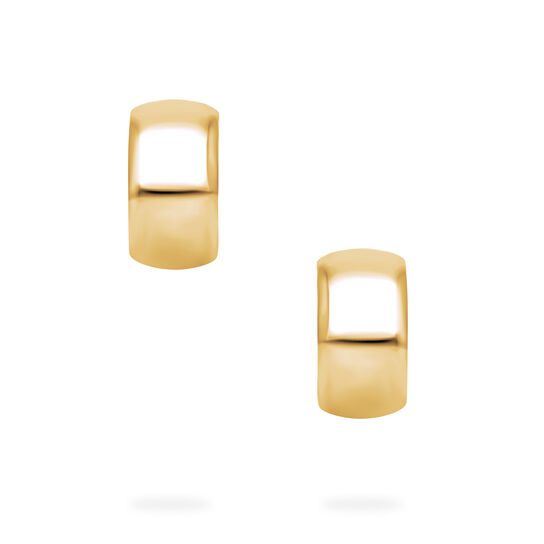 Birks Essentials Yellow Gold Wide Hoop Earrings image number 1