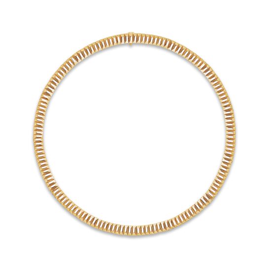 Front view of Birks Essentials yellow gold textured necklace image number 0