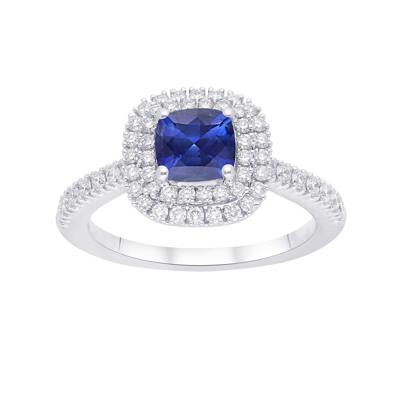 maison birks salon sapphire double diamond halo ring sg05251r bs front angle image number 3