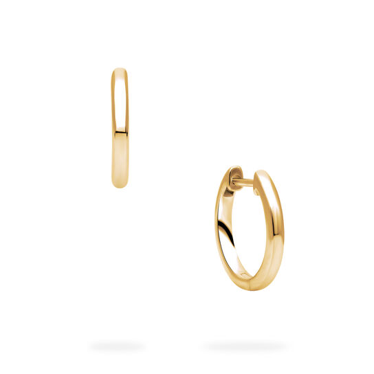 Birks Essentials Yellow Gold Huggie Earrings, 15 mm image number 0