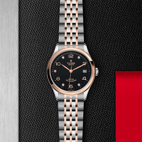 1926 36 mm automatique en or rose, acier inoxydable et diamants