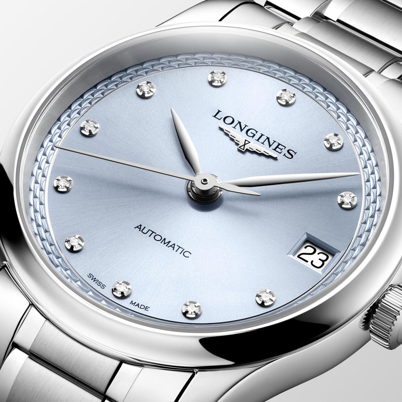 Longines Master Automatic 34 mm Stainless Steel and Diamond L2.450.4.97.6 image number 2