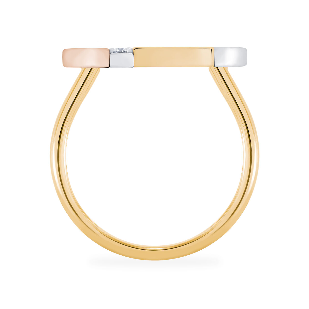 Birks Dare to Dream Tri-Gold Diamond Circle Ring image number 2