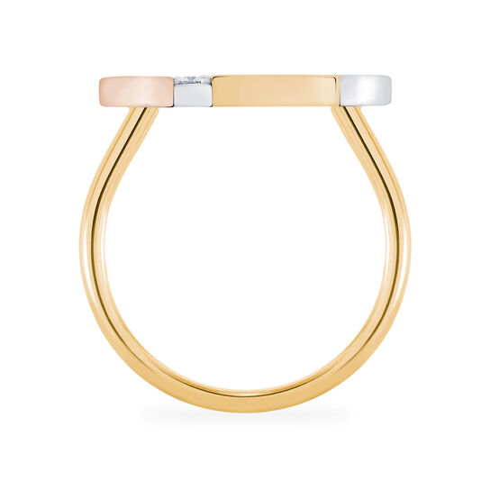 Birks Dare to Dream Tri-Gold Diamond Circle Ring image number 2
