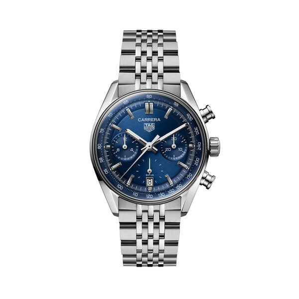 Carrera 39 mm chronographe automatique en acier inoxydable