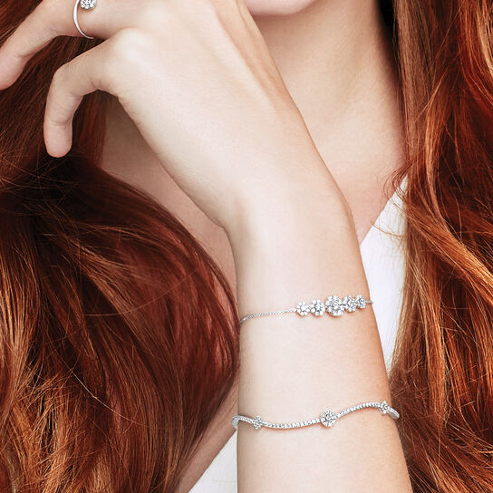 Curved Diamond Bracelet image number 1