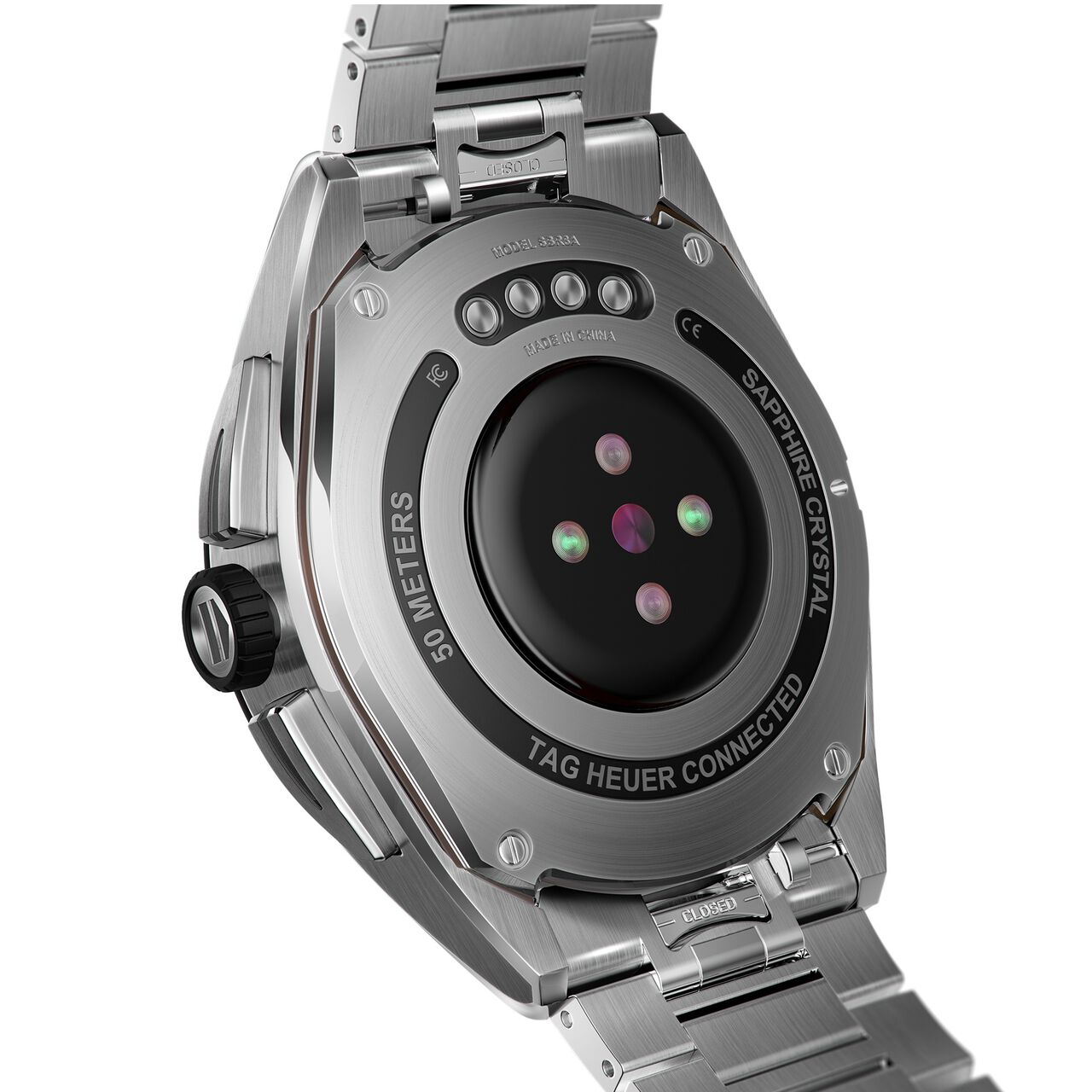 TAG Heuer Connected Calibre E4 45 mm Stainless Steel SBR8A10.BA0616 Back image number 3