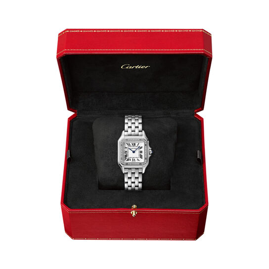 Panthère de Cartier Medium Model Quartz 37 mm Stainless Steel and Diamond image number 2