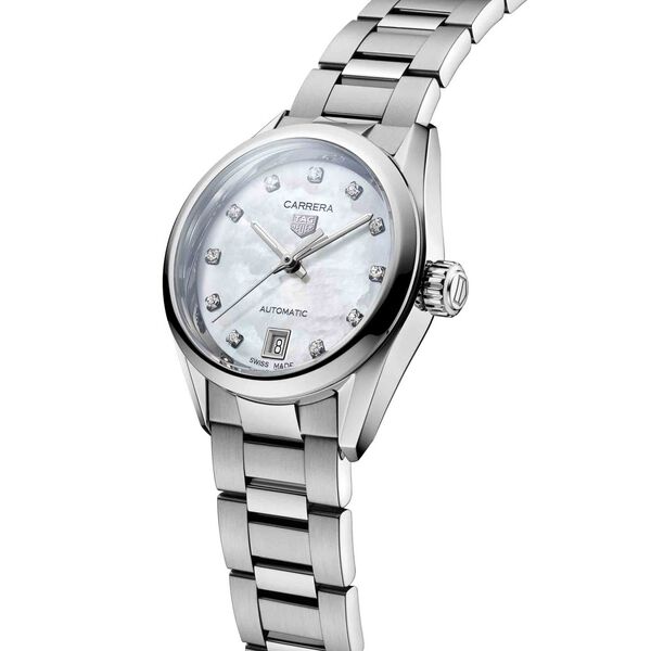 Carrera Automatic 29 mm Stainless Steel and Diamond