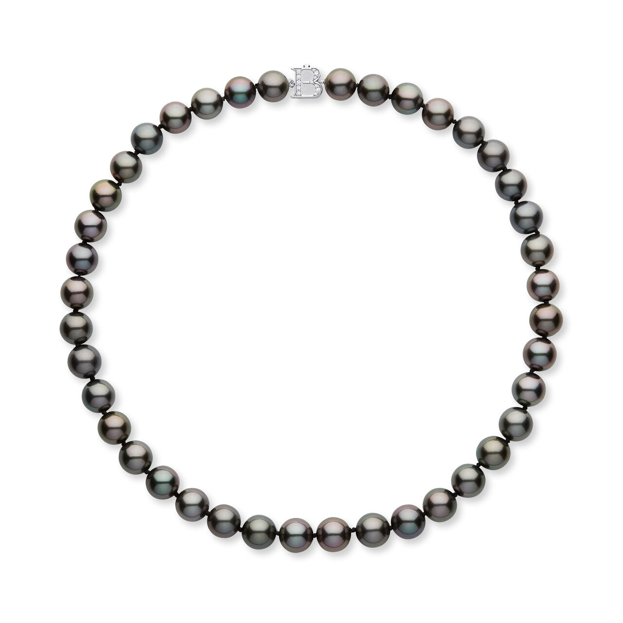Birks Perles collier de perles 10-11 mm de Tahiti en or blanc image number 0