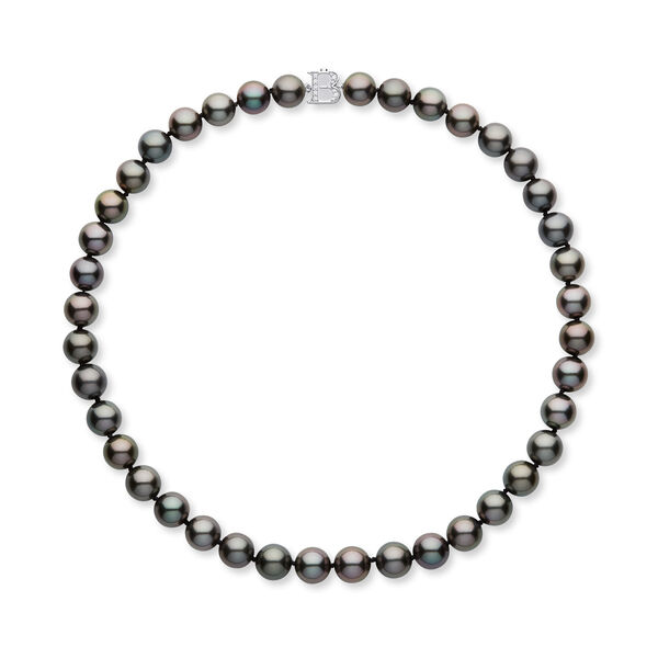 Collier de perles 10-11 mm de Tahiti en or blanc