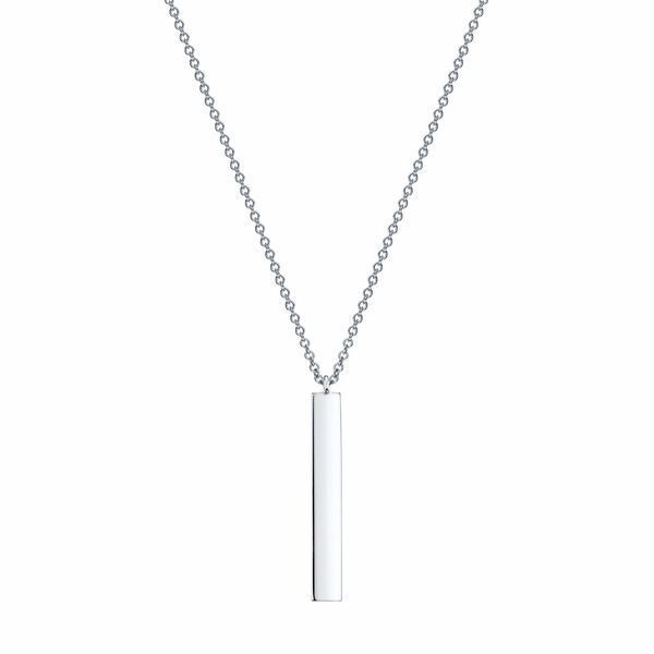 Collier à barre verticale en argent