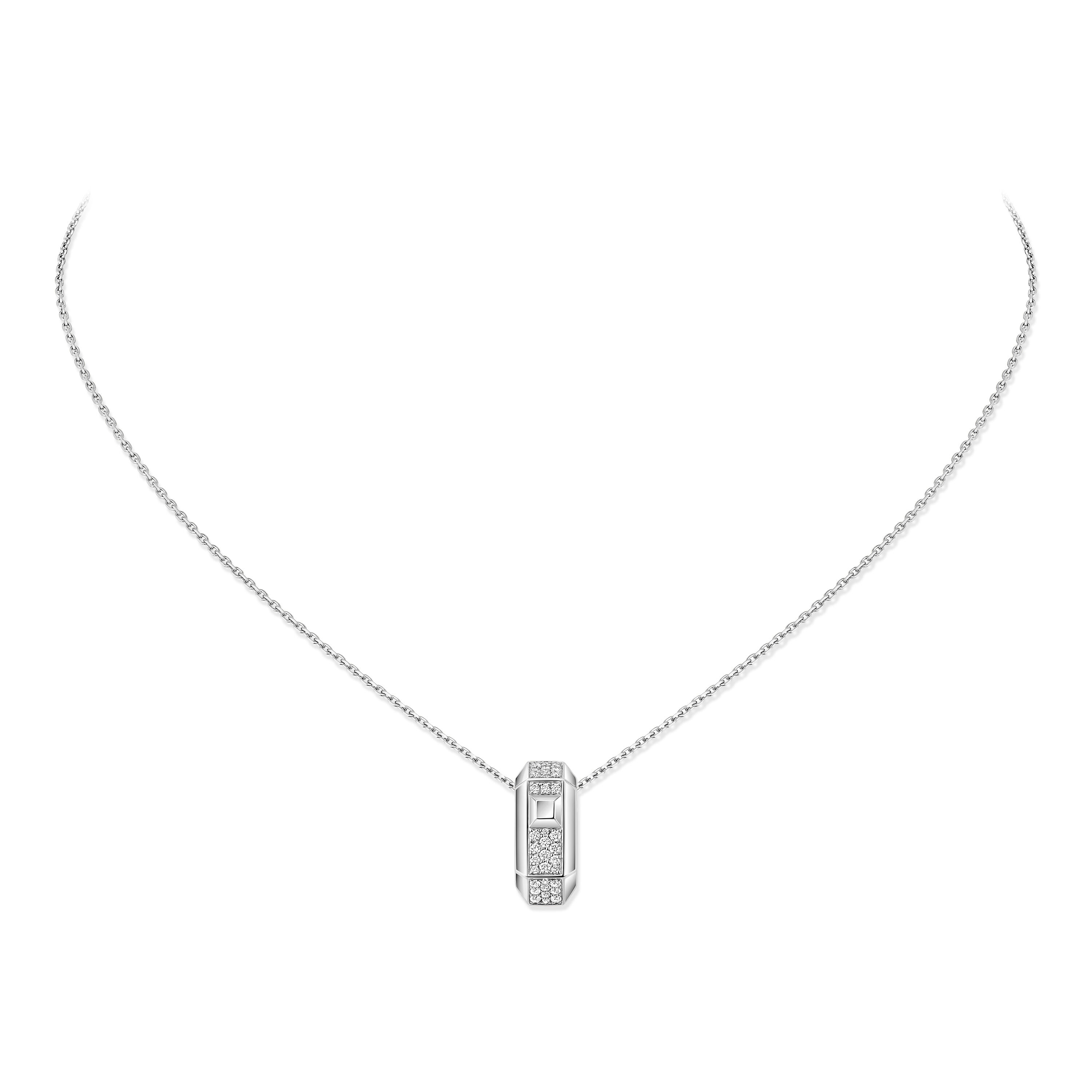 Moderniste White Gold and Diamond Pendant