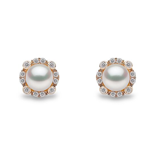 Yoko London Boucles d'oreilles sur clou Trend en or jaune avec perles et diamants image number 0