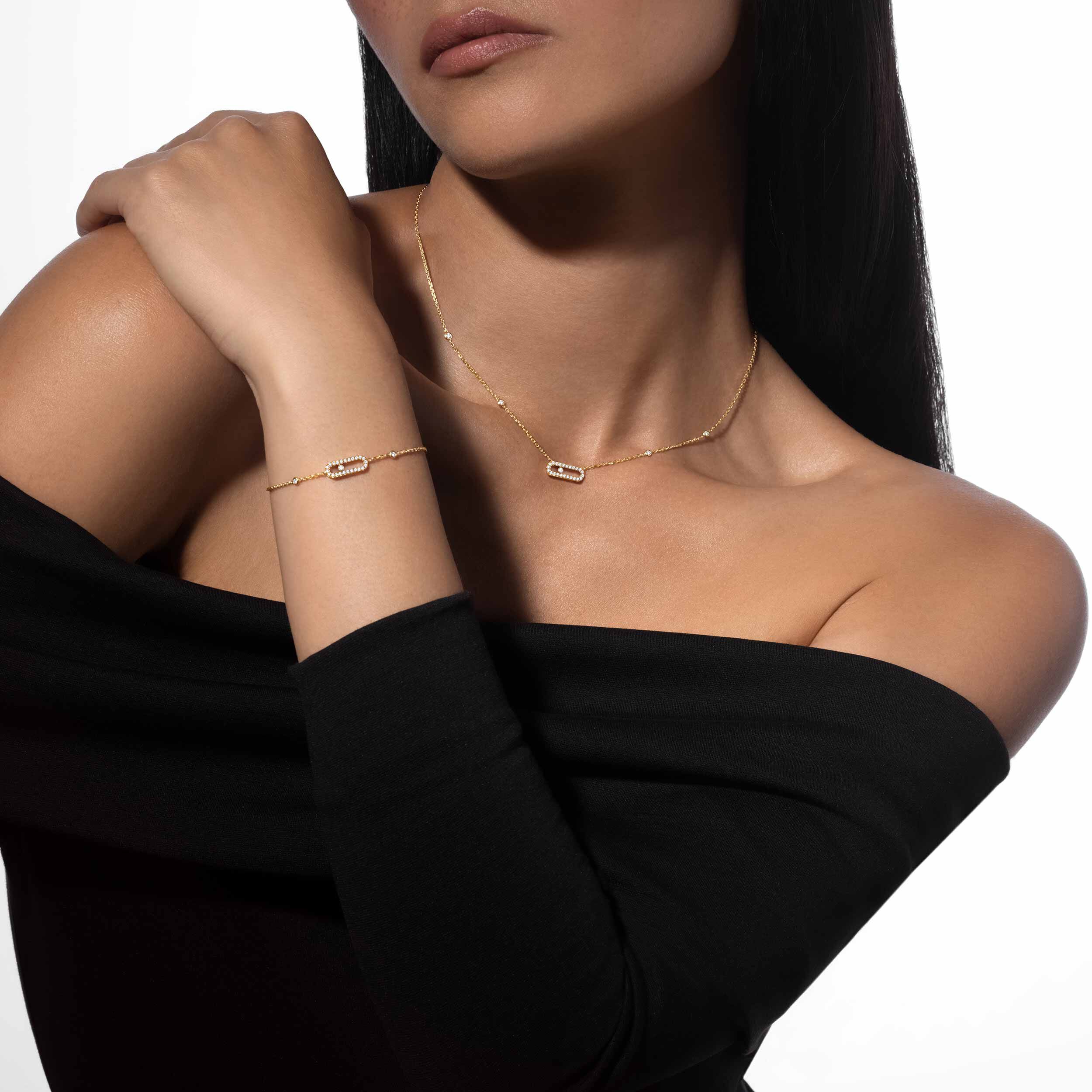 Move Uno Rose Gold and Diamond Pavé Bracelet