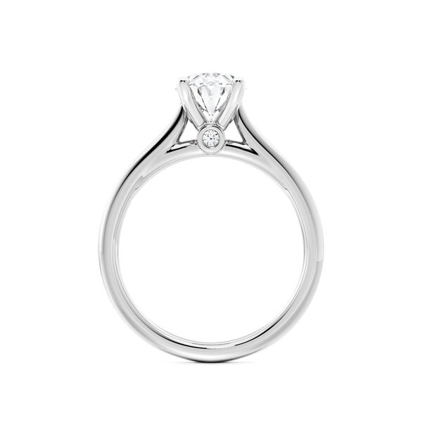 Oval-Cut Solitaire Diamond Engagement Ring
