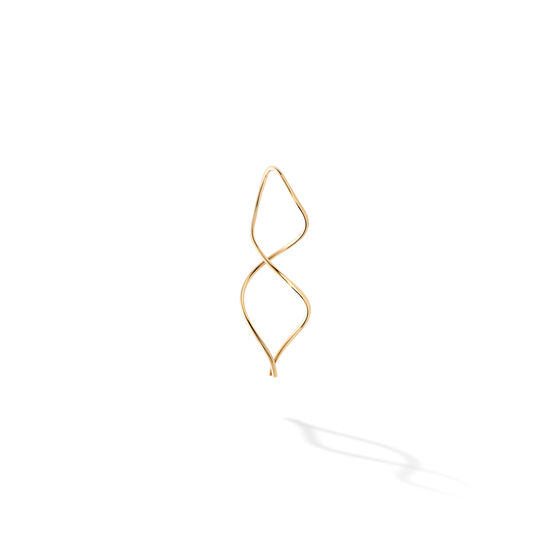 Single Yellow Gold Spiral Wire Earring image number 1