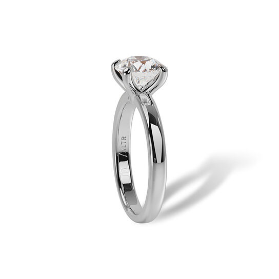 Round Solitaire Diamond Engagement Ring image number 3