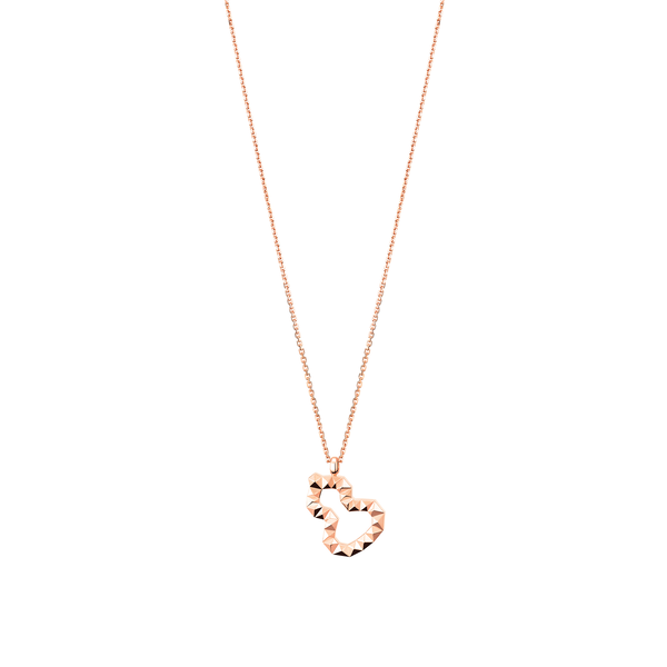 Pendentif Wulu 18 en or rose, petit modèle 