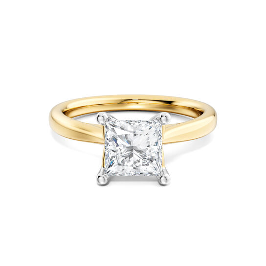 Birks 1879 Princess-Cut Solitaire Diamond Engagement Ring in Yellow Gold image number 0