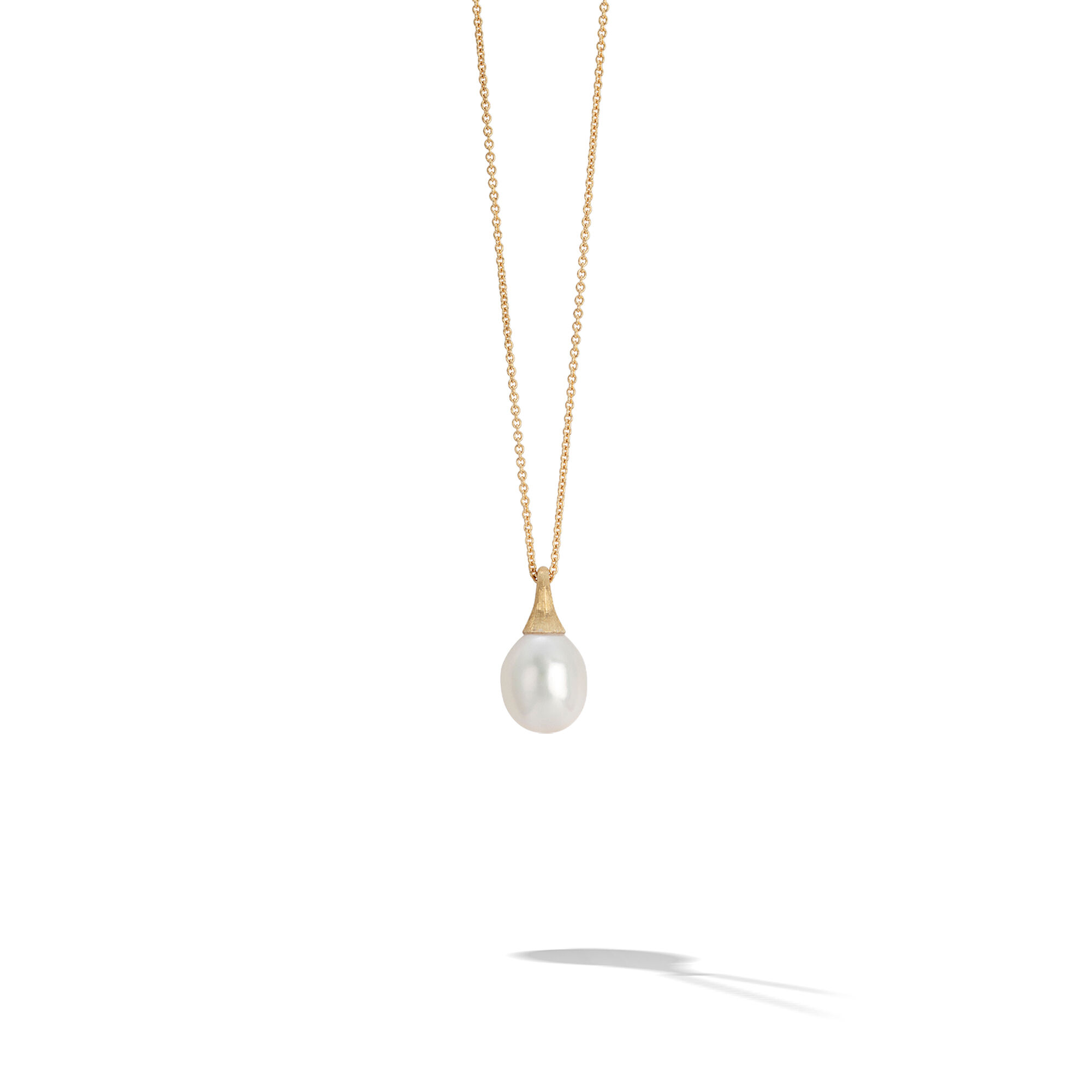 Africa Yellow Gold and Pearl Pendant
