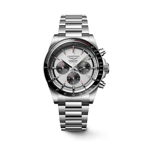 Conquest 42 mm chronograph automatique en acier inoxydable