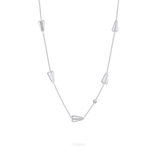 Birks Beekeeper Sterling Silver and Diamond Station Necklace image number 0