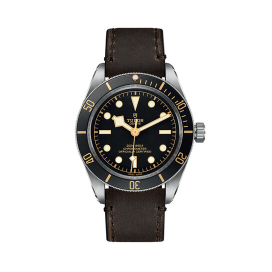 maison birks tudor black bay fifty eight 39 mm steel case brown leather strap m79030n 0002 image number 0