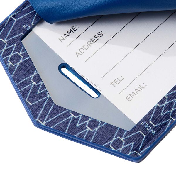 Étiquette à bagage Signature bleu