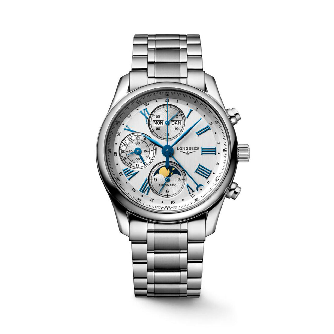 Longines Master Automatic Moonphase Chronograph 40 mm Stainless Steel L2.673.4.71.6 image number 0