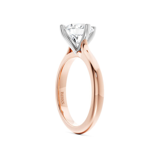 Birks Nordic Light Rose Gold Round Solitaire Diamond Engagement Ring image number 2
