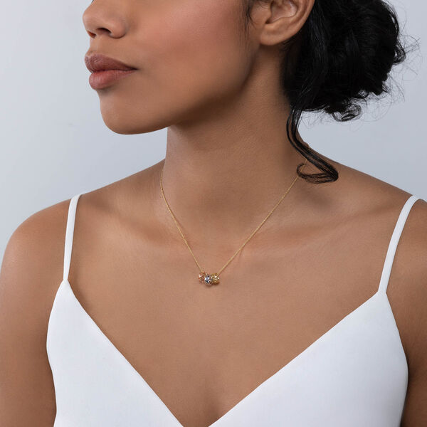 Pendentif triple anneau, tricolor