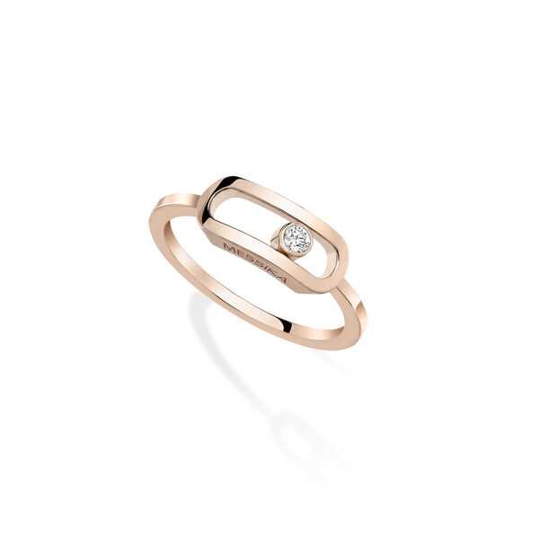 Move Uno Large Rose Gold and Diamond Ring