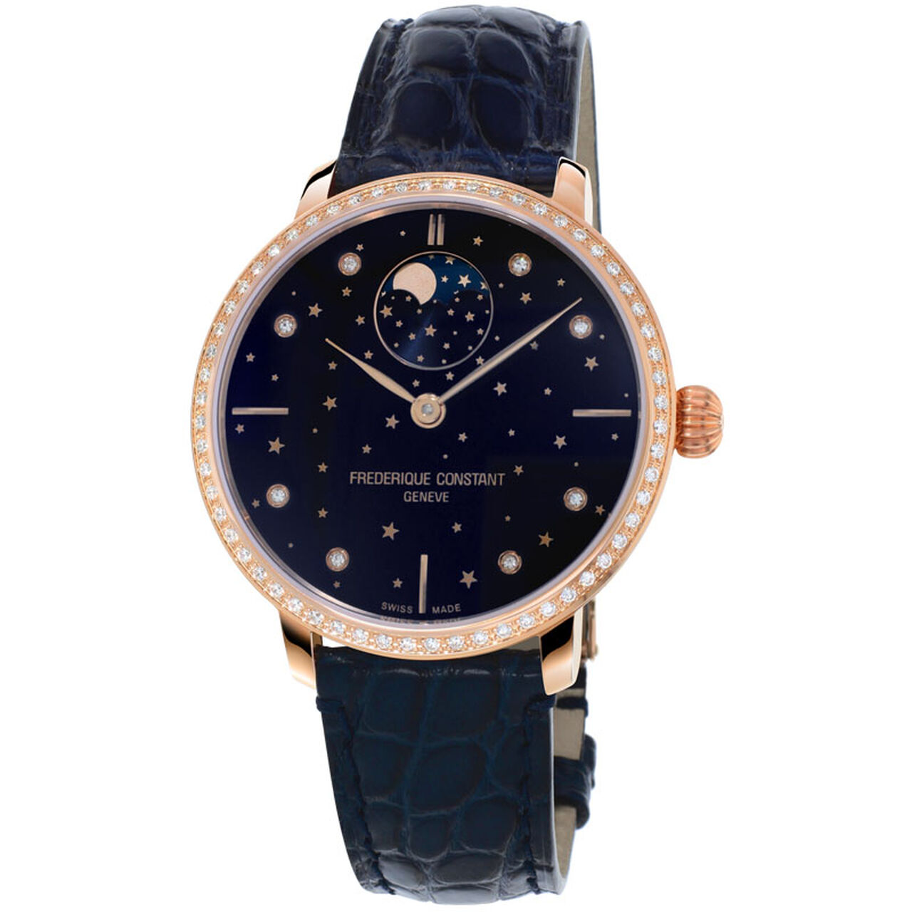 frederique constant slimline moon stars manufacture automatic rose gold plated 39mm fc 701nsd3sd4 image number 0