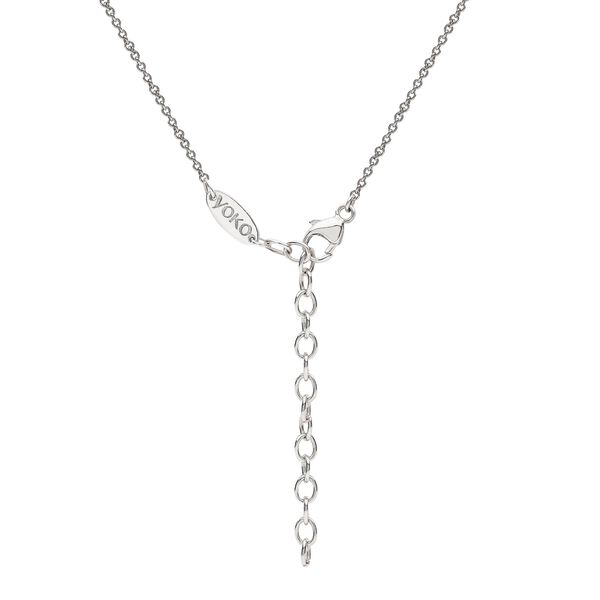 Collier Sleek en or blanc avec une perle et diamants