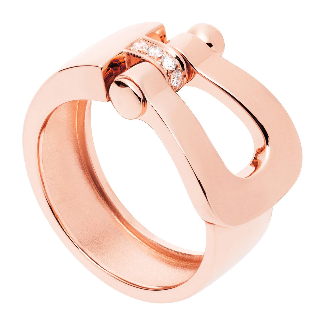 Force 10 Large Rose Gold and Diamond Ring, Angle image number 1