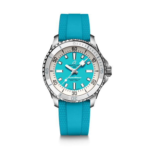 Superocean automatique 36 en acier - Turquoise