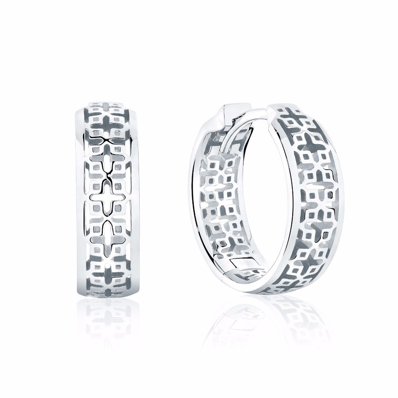 bijoux birks muse 15mm silver hoop earrings image number 0