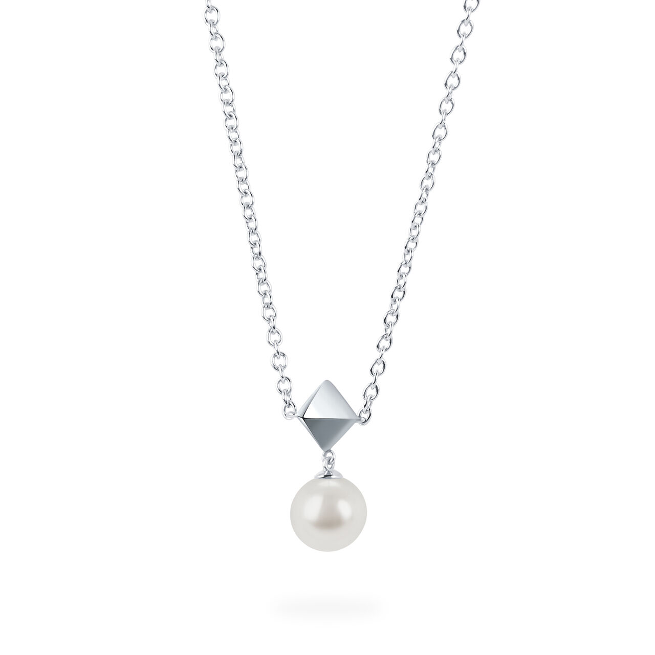 Freshwater Pearl and Stud Drop Pendant image number 1
