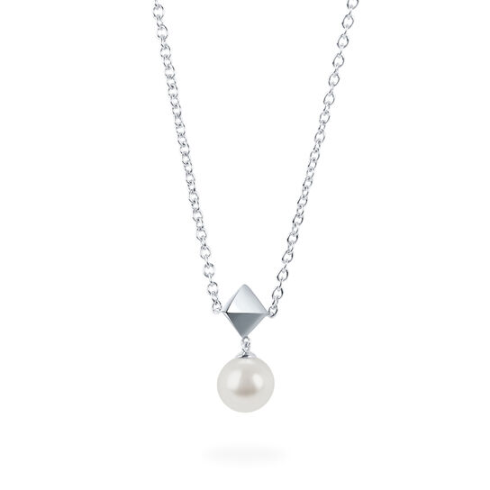 Freshwater Pearl and Stud Drop Pendant image number 2